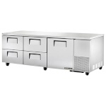 True TUC-93D-4-HC - Deep Undercounter Refrigerator, (1) solid door, (2) shelves, (4) drawers